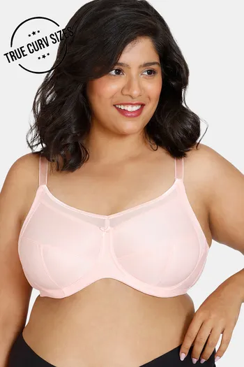 Buy Zivame True Curv Double Layered Wired Full Coverage Super Support Bra - Impatience Pink